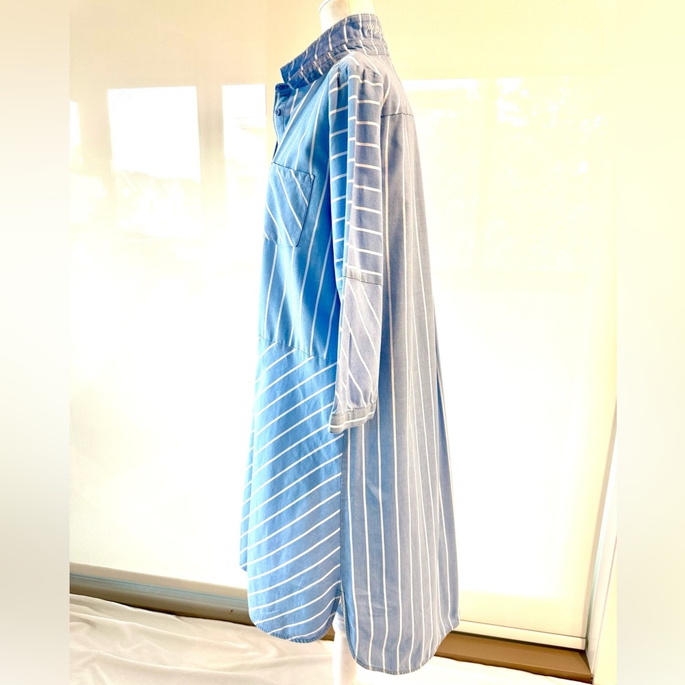 NWT Culture Blue and White Striped Shirt Dress “Understated” - Picture 8 of 14